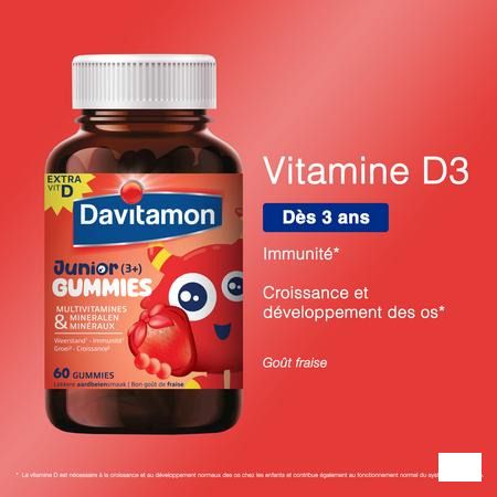 Davitamon Junior Gummies Aardbei 60