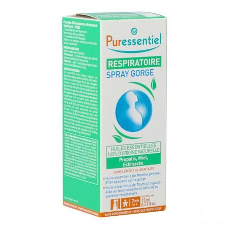 Puressentiel Ademhaling Keelspray 15 ml  -  Puressentiel