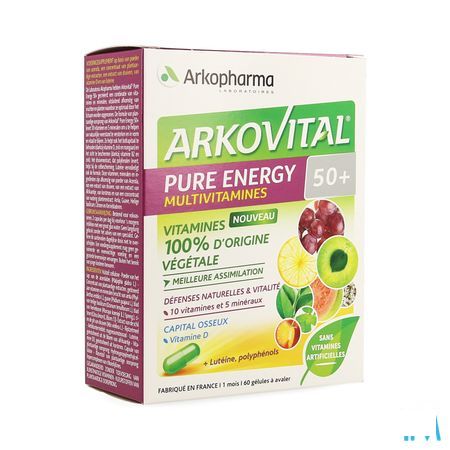 Arkovital Pure Energy 50 + Capsule 60  -  Arkopharma