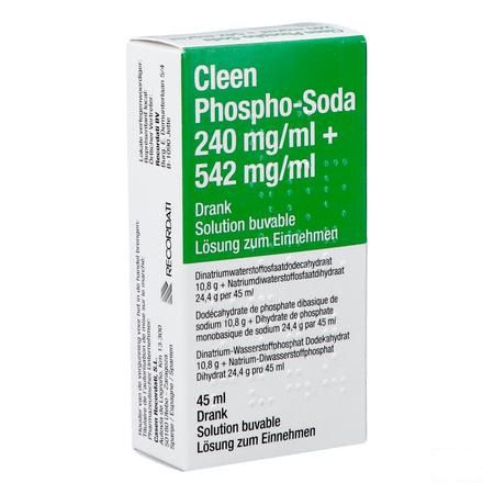 Cleen Phospho-soda 11 gr/24 gr Drinkbare Oplossing Flacon 45 ml 