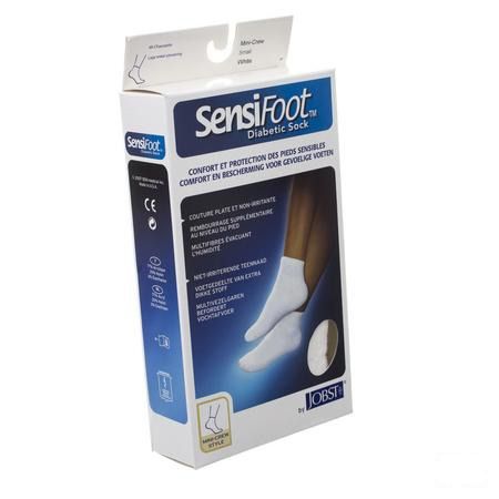 Sensifoot Minisok Diabet. Voet Wit 1p S 79758