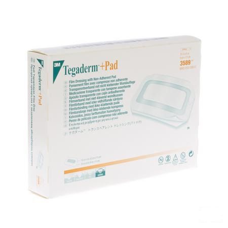 Tegaderm + Pad 3m Transp Steril 9cmx15cm 25 3589  -  3M