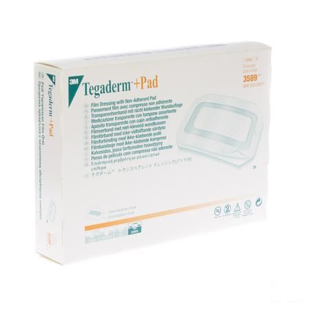 Tegaderm + Pad 3m Transp Steril 9cmx15cm 25 3589  -  3M