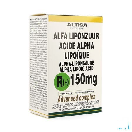 Altisa R( + )-alpha Liponzuur 150 mg + C + e V-Capsule 45  -  Dieximport