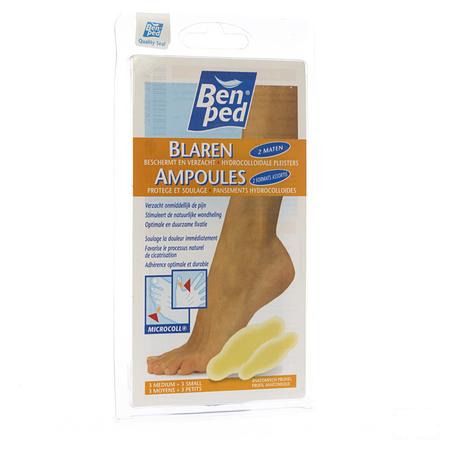 Benped Pleister Blaren Teen-vinger 3xmed. + 3xsmall