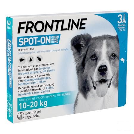 Frontline Spot On Hond 10-20kg et 3x1,34 ml