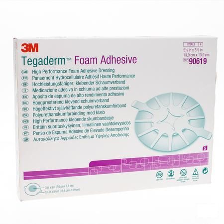 Tegaderm Foam Dressing Adhesive 13,97x13,97cm 5 90619  -  3M