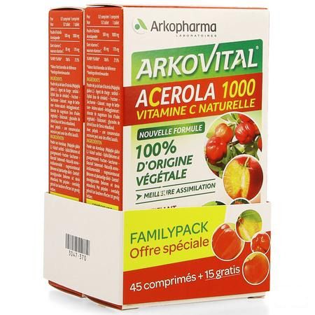 Arkovital Acerola 1000 Familypack Kauwtabletten 60  -  Arkopharma