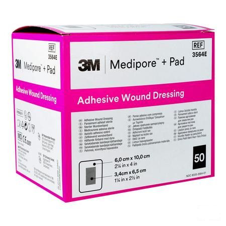 Medipore + Pad 3m 6x10,0cm 50 3564e  -  3M