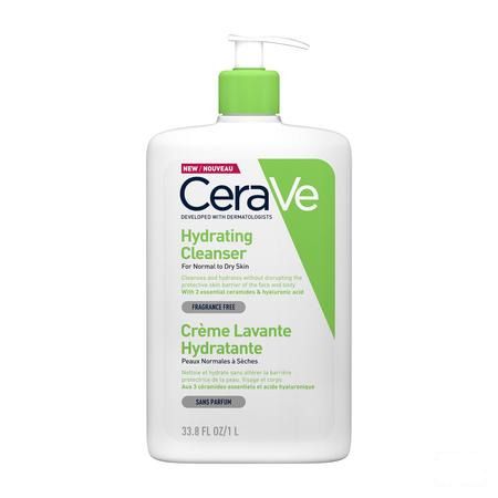 Cerave Hydraterende Reinigingscreme Pompfl 1l  -  Cerave