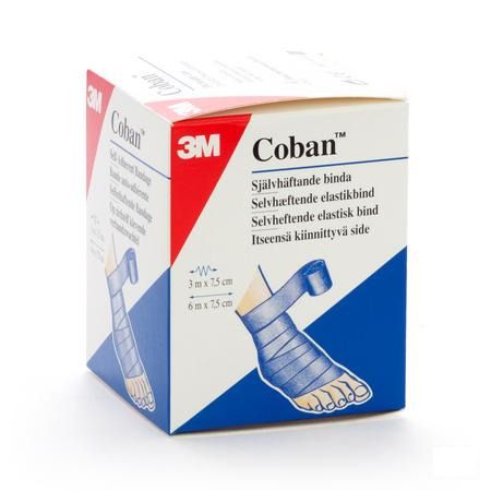 Coban Rekverband Blue Rol 7,5cmx4,57m 1583p-b  -  3M