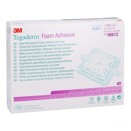 Tegaderm Foam Dressing Adhesive 14,30x14,30cm 10 90612  -  3M