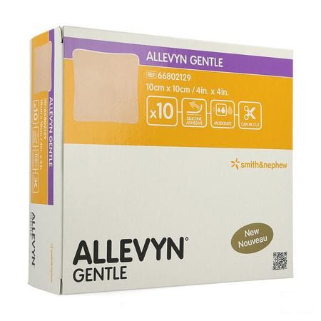 Allevyn Gentle Kp Foam 10Cm X 10Cm 10 66802129  -  Smith Nephew