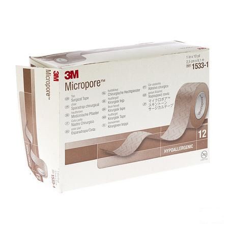 Micropore 3m Skin Tone 25,0mmx9,15m Rol 12 15331  -  3M