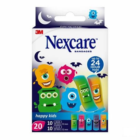 Nexcare 3m Happy Kids Monsters Pleister 20 N0920mo  -  3M