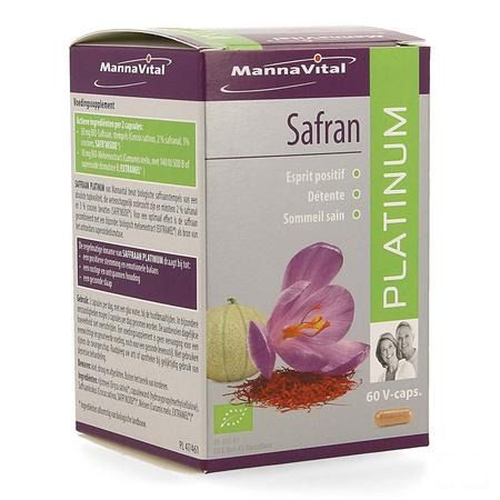 Mannavital Bio Saffraan Platinum V-Caps 60